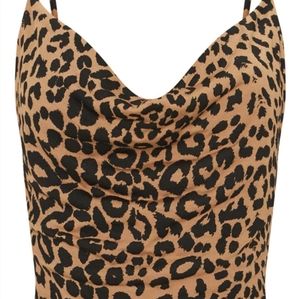 Leapord cowl neck cami